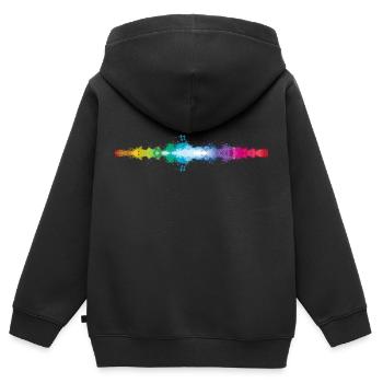 Spectrum Splatter - Kids Premium Organic Zip-up Hoodie - black - Back - AI Model Kid Male (0cm)