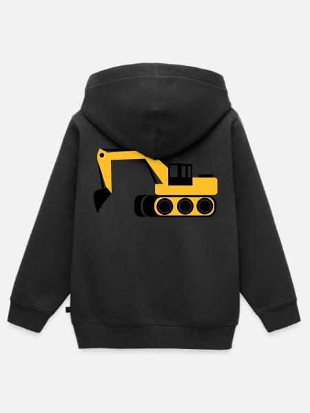 Bagger - Kinder Premium Organic Zip Hoodie - Schwarz