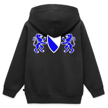 zürich - Sweat Premium à capuche zippé enfant bio - noir - Dos - AI Model Kid Male (0cm)