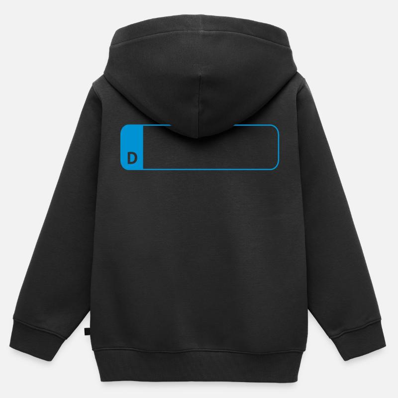 plaques de voitures 2 - Sweat Premium à capuche zippé enfant bio - noir