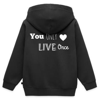 Vous ne pouvez pas vous en faire un autre - Sweat Premium à capuche zippé enfant bio - noir - Dos - AI Model Kid Male (0cm)
