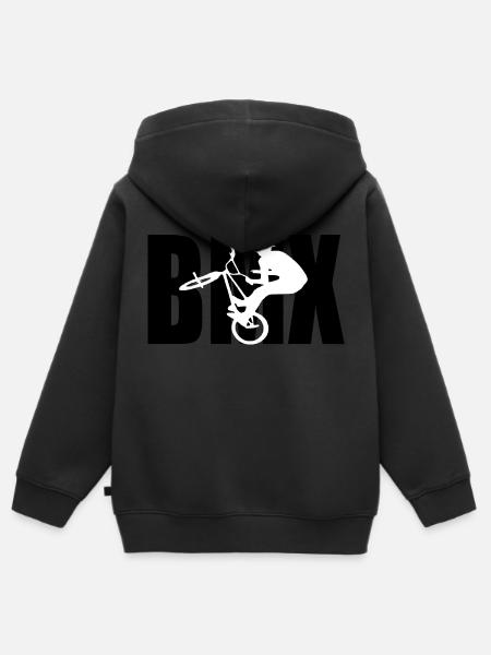 BMX - Kinder Premium Organic Zip Hoodie - Schwarz