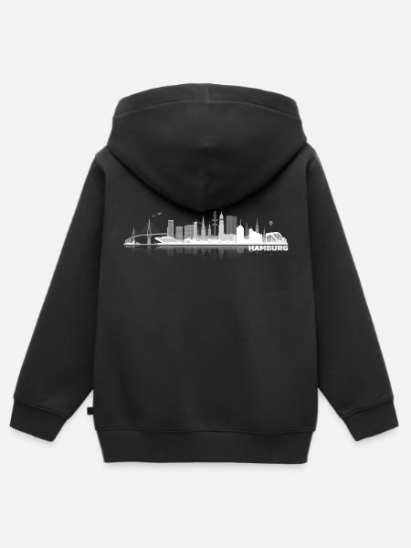 waterkant05hell - Kinder Premium Organic Zip Hoodie - Schwarz