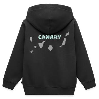 CANARY - Kids Premium Organic Zip-up Hoodie - black - Back - AI Model Kid Male (0cm)