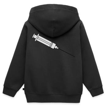 Syringe - Kinder Premium Organic Zip Hoodie - Schwarz - Hinten - AI Model Kid Male (0cm)