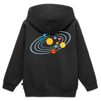 Planeten - Kinder Premium Organic Zip Hoodie - Schwarz - Hinten - AI Model Kid Male (0cm)