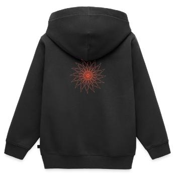 design - Kinder Premium Organic Zip Hoodie - Schwarz - Hinten - AI Model Kid Male (0cm)