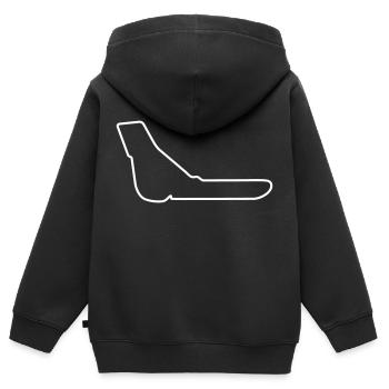 Rennstrecke Monza Italien Formel Strecke 1 F Eins - Kinder Premium Organic Zip Hoodie - Schwarz - Hinten - AI Model Kid Male (0cm)