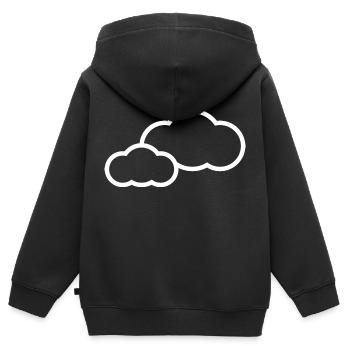 Nuage - Sweat Premium à capuche zippé enfant bio - noir - Dos - AI Model Kid Male (0cm)