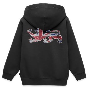 Angleterre, drapeau, écussons, drapeau anglais, Royaume-Uni - Sweat Premium à capuche zippé enfant bio - noir - Dos - AI Model Kid Male (0cm)
