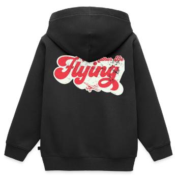 Je préférerais en pilotant l’aviation - Sweat Premium à capuche zippé enfant bio - noir - Dos - AI Model Kid Male (0cm)