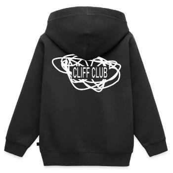 escalade - Sweat Premium à capuche zippé enfant bio - noir - Dos - AI Model Kid Male (0cm)