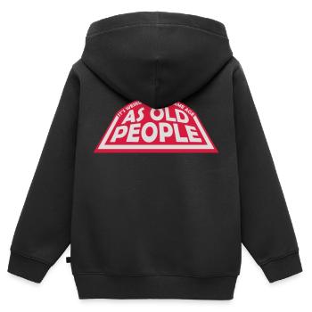 être âgé - Sweat Premium à capuche zippé enfant bio - noir - Dos - AI Model Kid Male (0cm)