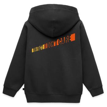 Je me fiche des faits - Sweat Premium à capuche zippé enfant bio - noir - Dos - AI Model Kid Male (0cm)