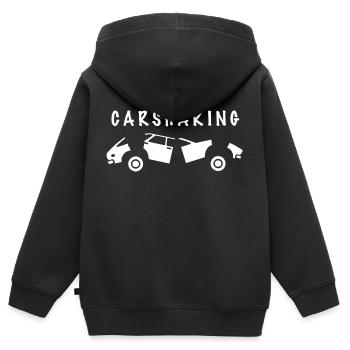 Car sharing - simply share the car - Kids Premium Organic Zip-up Hoodie - black - Back - AI Model Kid Male (0cm)