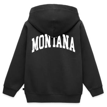montana - Kinder Premium Organic Zip Hoodie - Schwarz - Hinten - AI Model Kid Male (0cm)