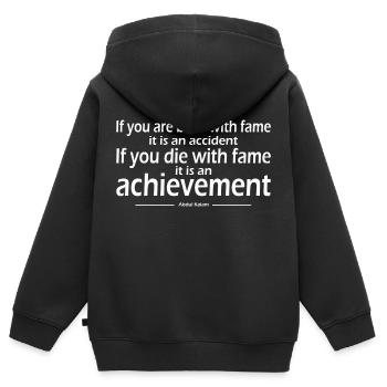 geboren Ruhm Unfall sterben Leistung Abdul Kalam - Kinder Premium Organic Zip Hoodie - Schwarz - Hinten - AI Model Kid Male (0cm)