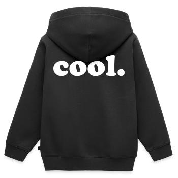 COOL cooler Spruch lustig - Kinder Premium Organic Zip Hoodie - Schwarz - Hinten - AI Model Kid Male (0cm)