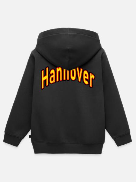 Hannover - Kinder Premium Organic Zip Hoodie - Schwarz