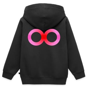 Huit Infinity 4 - Sweat Premium à capuche zippé enfant bio - noir - Dos - AI Model Kid Male (0cm)