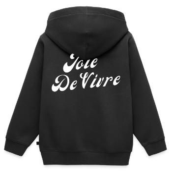 Joie de vivre - Sweat Premium à capuche zippé enfant bio - noir - Dos - AI Model Kid Male (0cm)