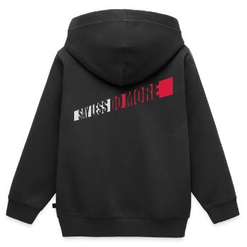 Dire moins faire plus - Sweat Premium à capuche zippé enfant bio - noir - Dos - AI Model Kid Male (0cm)