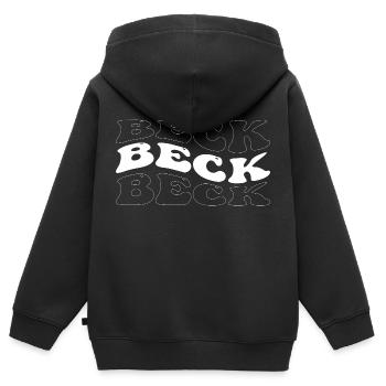 Funny Beck Groovy 4 Herren Damen Cool Beck Tie Dye - Kinder Premium Organic Zip Hoodie - Schwarz - Hinten - AI Model Kid Male (0cm)