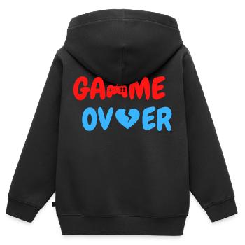 Fin du jeu - Sweat Premium à capuche zippé enfant bio - noir - Dos - AI Model Kid Male (0cm)