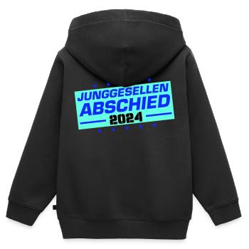 Junggesellen Abschied 2024 - Kinder Premium Organic Zip Hoodie - Schwarz - Hinten - AI Model Kid Male (0cm)