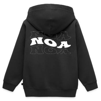 Drôle Noa Groovy 4 Hommes Femmes Cool Noa Tie Dye - Sweat Premium à capuche zippé enfant bio - noir - Dos - AI Model Kid Male (0cm)