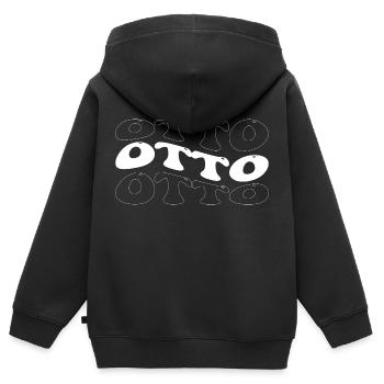 Lustig Otto Groovy 4 Männer Frauen Cool Otto Batikfarbe - Kinder Premium Organic Zip Hoodie - Schwarz - Hinten - AI Model Kid Male (0cm)