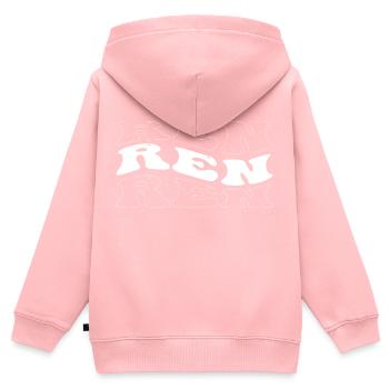 Funny Ren Groovy 4 Männer Frauen Cool Ren Tie Dye - Kinder Premium Organic Zip Hoodie - Rosa - Hinten - AI Model Kid Female (0cm)
