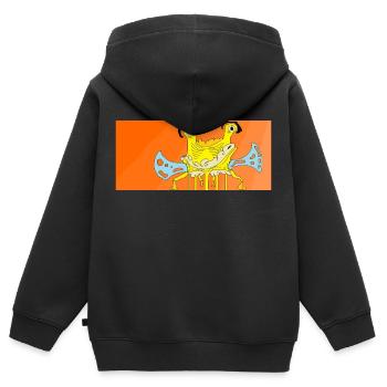 Gare de Lyon - Sweat Premium à capuche zippé enfant bio - noir - Dos - AI Model Kid Male (0cm)