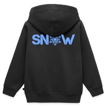 Neige - Sweat Premium à capuche zippé enfant bio - noir - Dos - AI Model Kid Male (0cm)