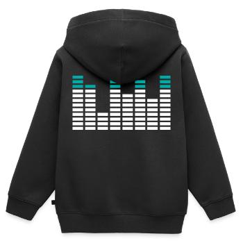 Music Energy Equalizer Beat - Kinder Premium Organic Zip Hoodie - Schwarz - Hinten - AI Model Kid Male (0cm)