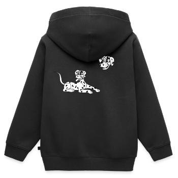 Dalmatiner - Kinder Premium Organic Zip Hoodie - Schwarz - Hinten - AI Model Kid Male (0cm)