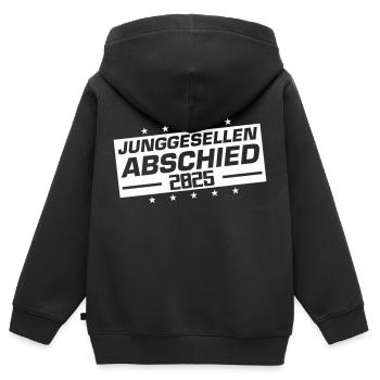 Junggesellenabschied 2025 - Kinder Premium Organic Zip Hoodie - Schwarz - Hinten - AI Model Kid Male (0cm)