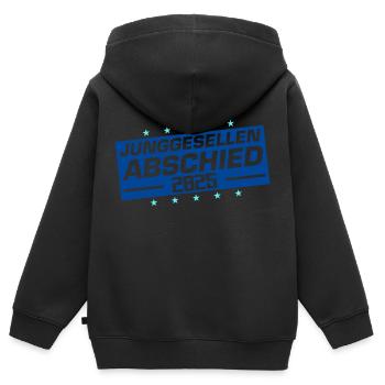 Enterrement de vie de garçon 2025 - Sweat Premium à capuche zippé enfant bio - noir - Dos - AI Model Kid Male (0cm)