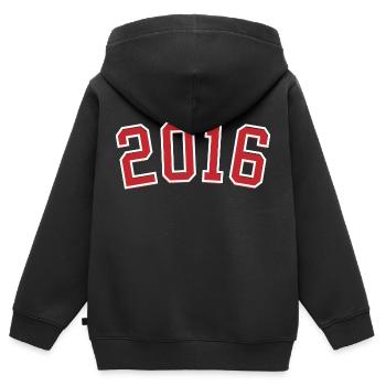 Sport Geburtsjahr 2016 - Kinder Premium Organic Zip Hoodie - Schwarz - Hinten - AI Model Kid Male (0cm)
