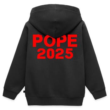 Pape 2025 - Sweat Premium à capuche zippé enfant bio - noir - Dos - AI Model Kid Male (0cm)