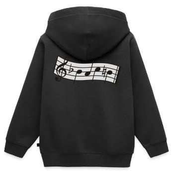 bach - Kinder Premium Organic Zip Hoodie - Schwarz - Hinten - AI Model Kid Male (0cm)