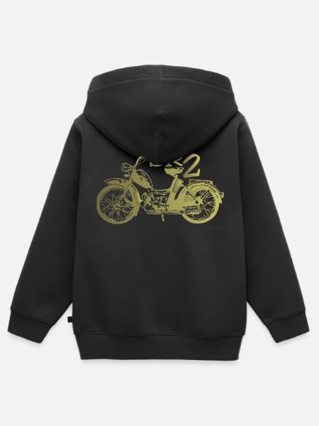 Simson SR2 - Kinder Premium Organic Zip Hoodie - Schwarz