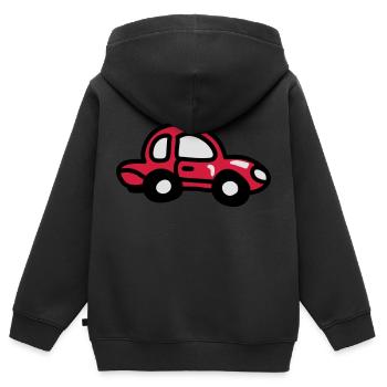 small car 3 - Kids Premium Organic Zip-up Hoodie - black - Back - AI Model Kid Male (0cm)