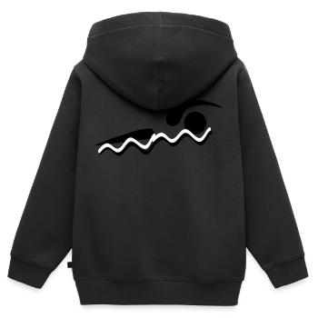 swim - Kids Premium Organic Zip-up Hoodie - black - Back - AI Model Kid Male (0cm)