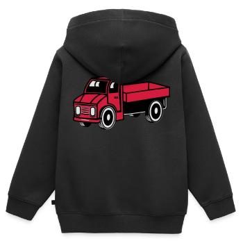 Auto Spielzeug Laster Kipper Truck Lastwagen Fahrz - Kinder Premium Organic Zip Hoodie - Schwarz - Hinten - AI Model Kid Male (0cm)