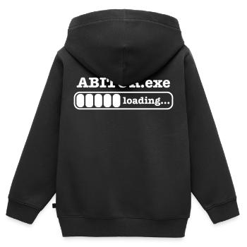 Abitur .exe loading Spruch Abi Abiturient Schule - Kinder Premium Organic Zip Hoodie - Schwarz - Hinten - AI Model Kid Male (0cm)