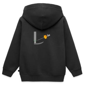 Rettungsdienst Anästhesist Notarzt Laryngoskop i.V - Kinder Premium Organic Zip Hoodie - Schwarz - Hinten - AI Model Kid Male (0cm)