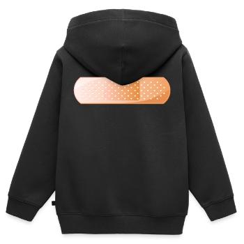 Verband denken - Kinder Premium Organic Zip Hoodie - Schwarz - Hinten - AI Model Kid Male (0cm)
