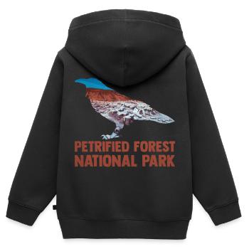 USA Amerika Nationalpark - Kinder Premium Organic Zip Hoodie - Schwarz - Hinten - AI Model Kid Male (0cm)