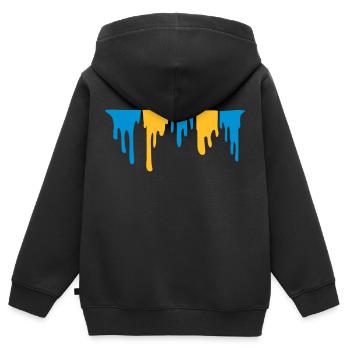 Dripping sticky mucus - Kids Premium Organic Zip-up Hoodie - black - Back - AI Model Kid Male (0cm)